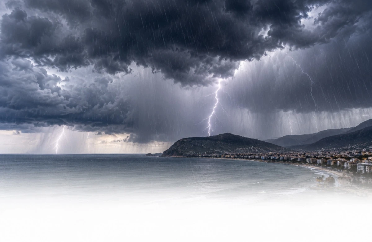 Alanya&rsquo;da Sağanak Alarmı: Meteoroloji&rsquo;den Kuvvetli Yağış Uyarısı