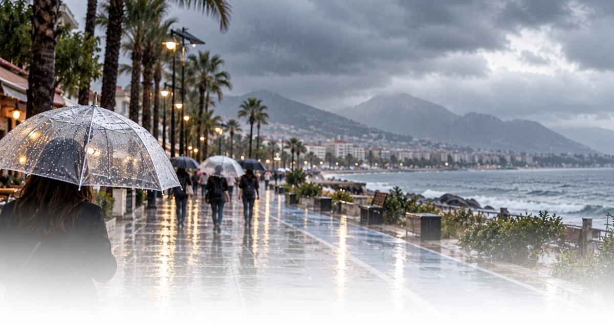 Alanya&rsquo;da Yağmur Yeniden Başlıyor: Meteoroloji Saat Verdi!