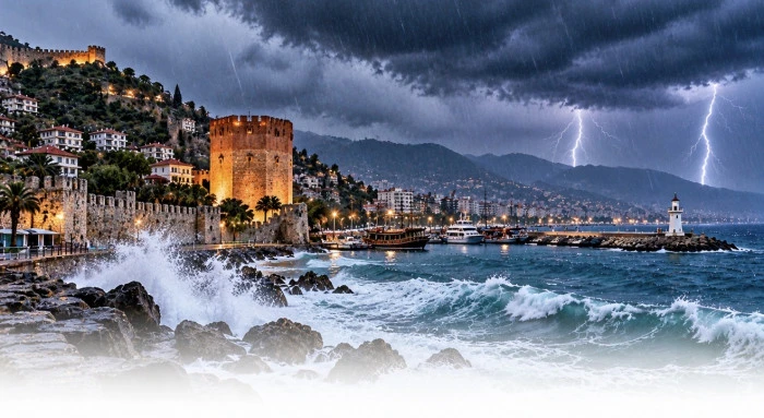Antalya&rsquo;da Kuvvetli Yağış Alarmı: Alanya Da Listede
