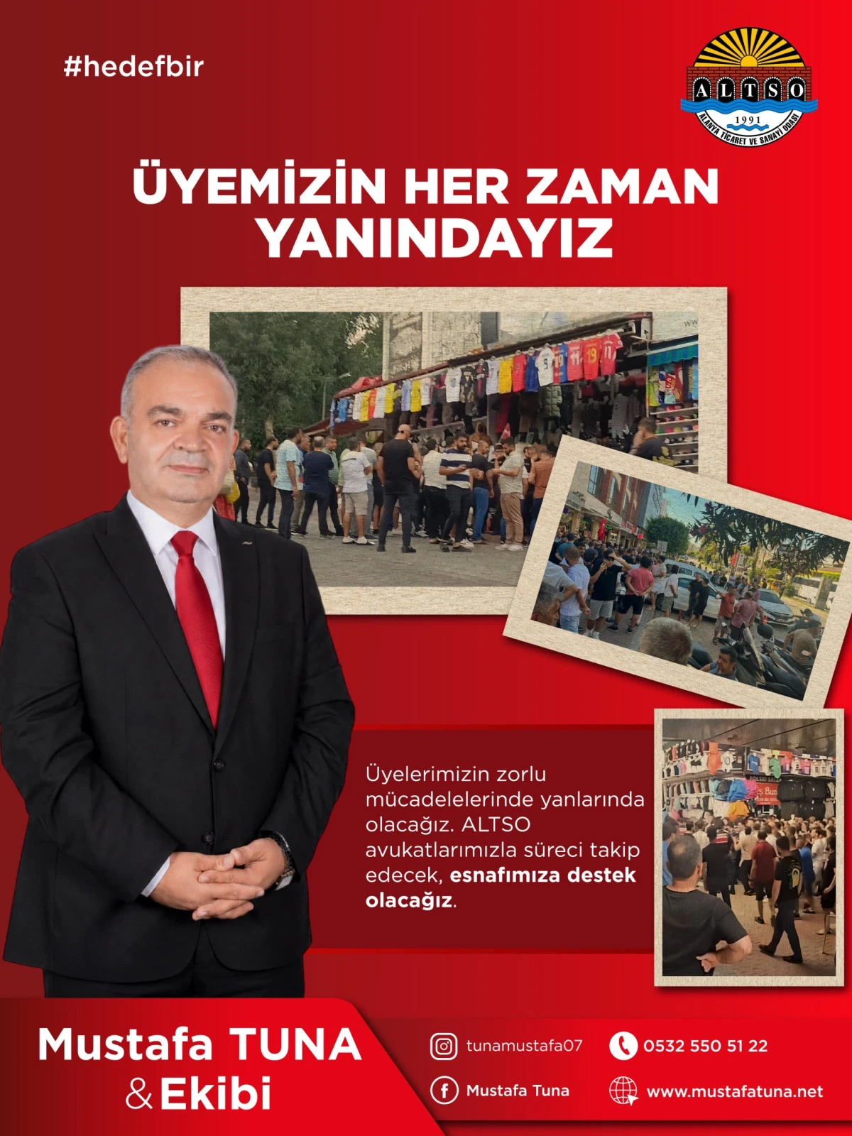 MUSTAFA TUNA: &ldquo;ESNAFIMIZI SORUNLARIYLA BAŞ BAŞA BIRAKMAYACAĞIZ!&rdquo;